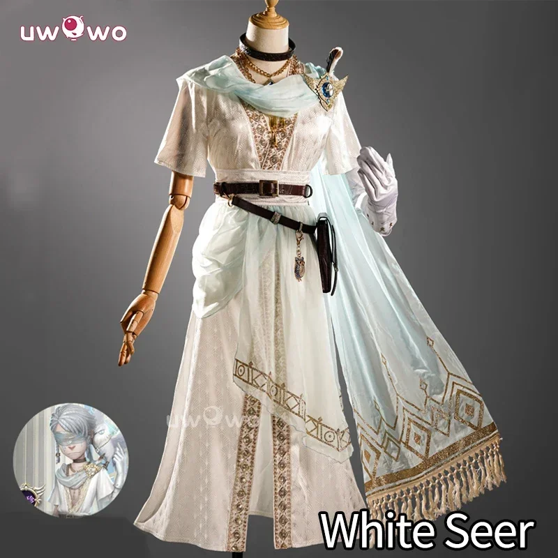 

N66UWOWO Collab Series Game Identity V Seer Eli Clark Cosplay Costume White Suit Fancy Party Outfits2W$%