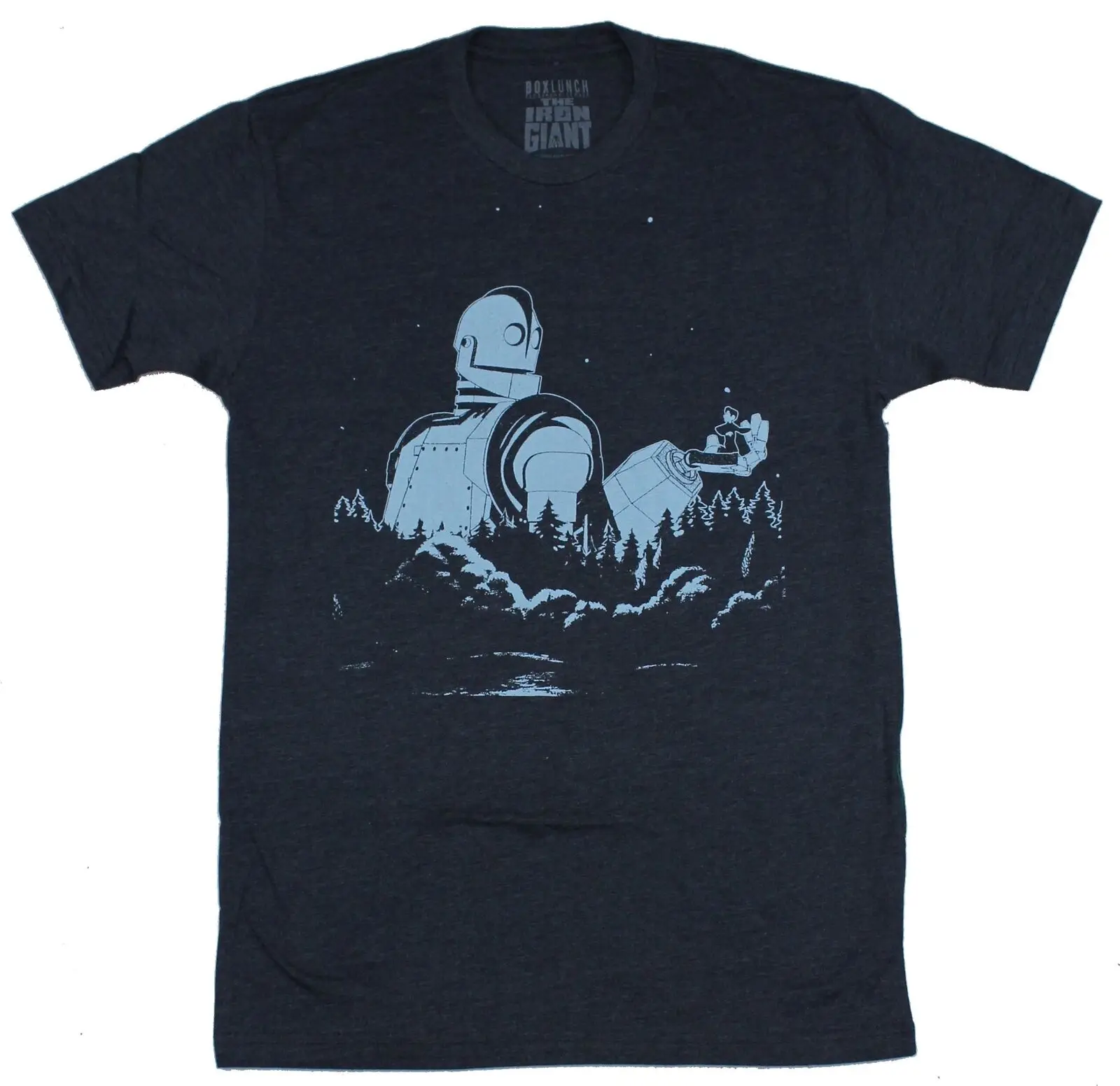 

The Iron Giant Adult New T Shirt Sitting In forest Gazing Over Shoulder