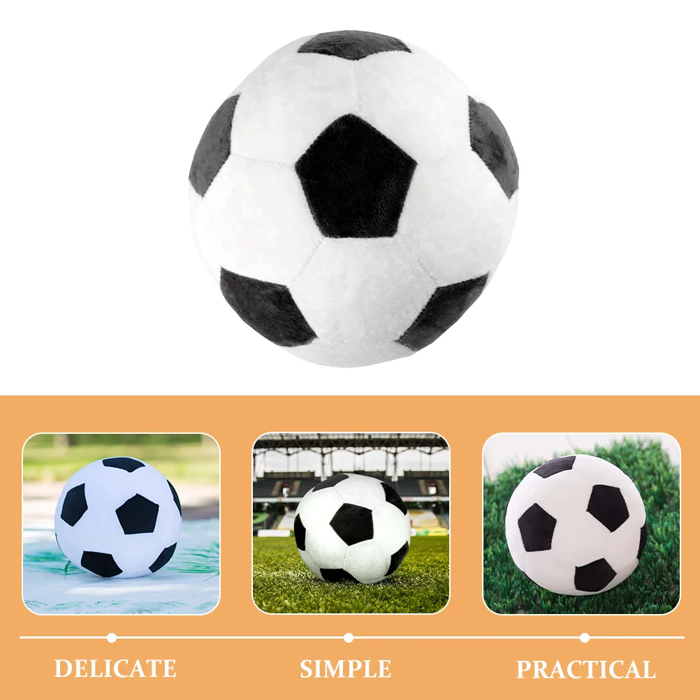 2 Pcs Football Plush Sports Stuffed Soccer Toy Pillow Pp Cotton Child Soft