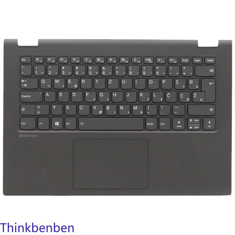 

SI Slovenian Backlit Keyboard Black PL Upper Case Palmrest Shell Cover For Lenovo Ideapad Flex C340 14 API IWL IML 5CB0S17374