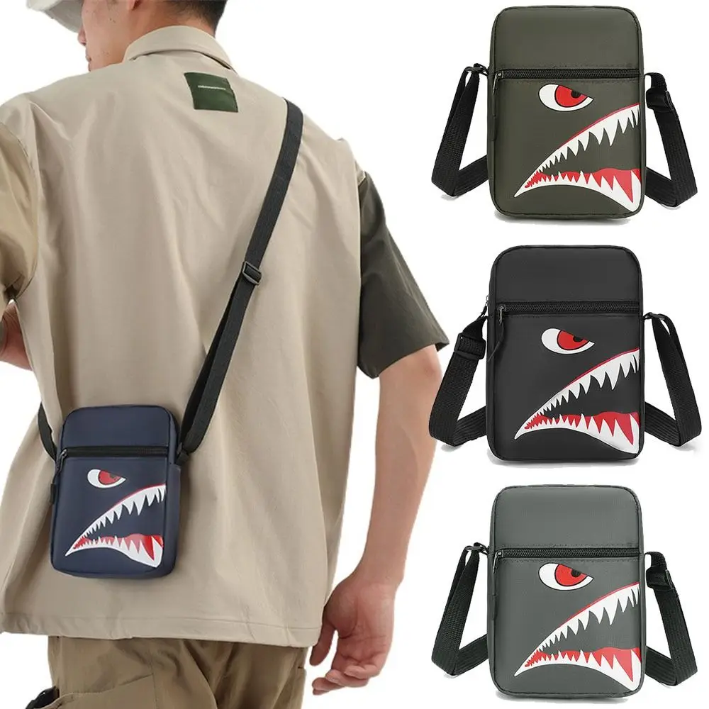 Casual Color Graffiti Men Shoulder Bag Large Capacity Oxford Crossbody Bags Small Square Bag