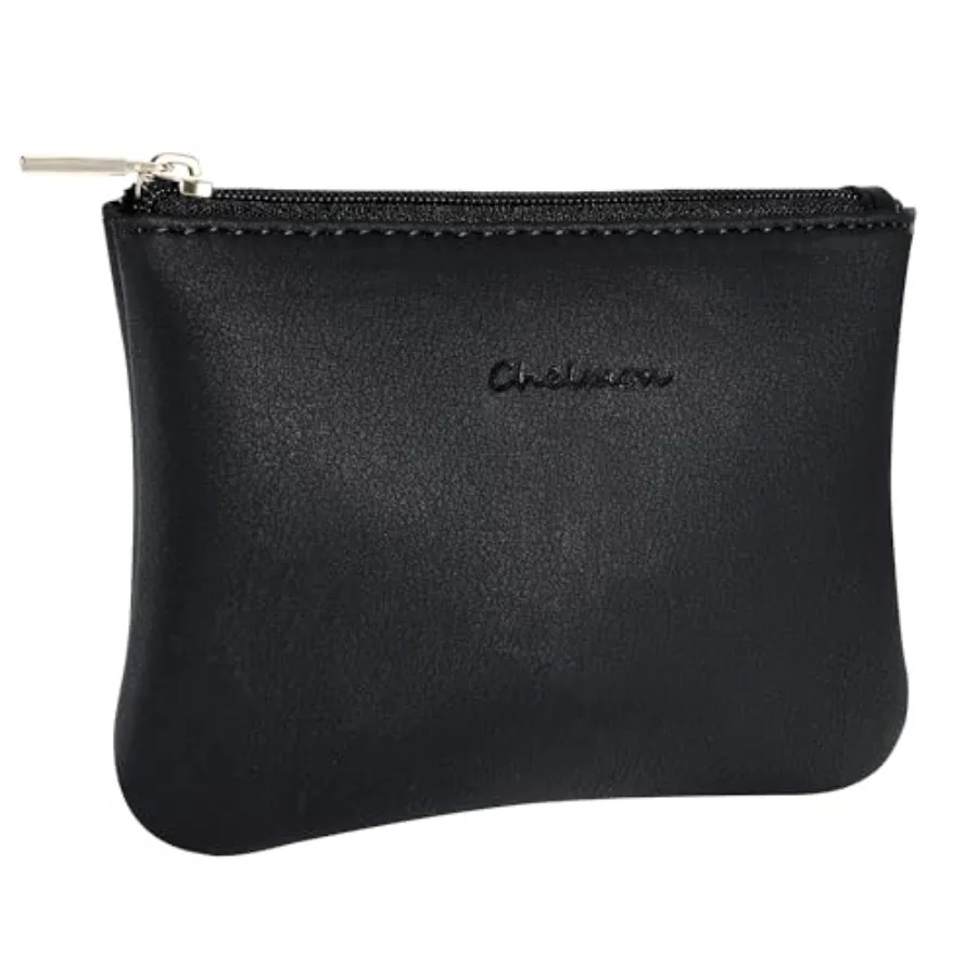 

Chelmon Vegan Leather Coin Purse Pouch Change Purse With Zipper For Men Women