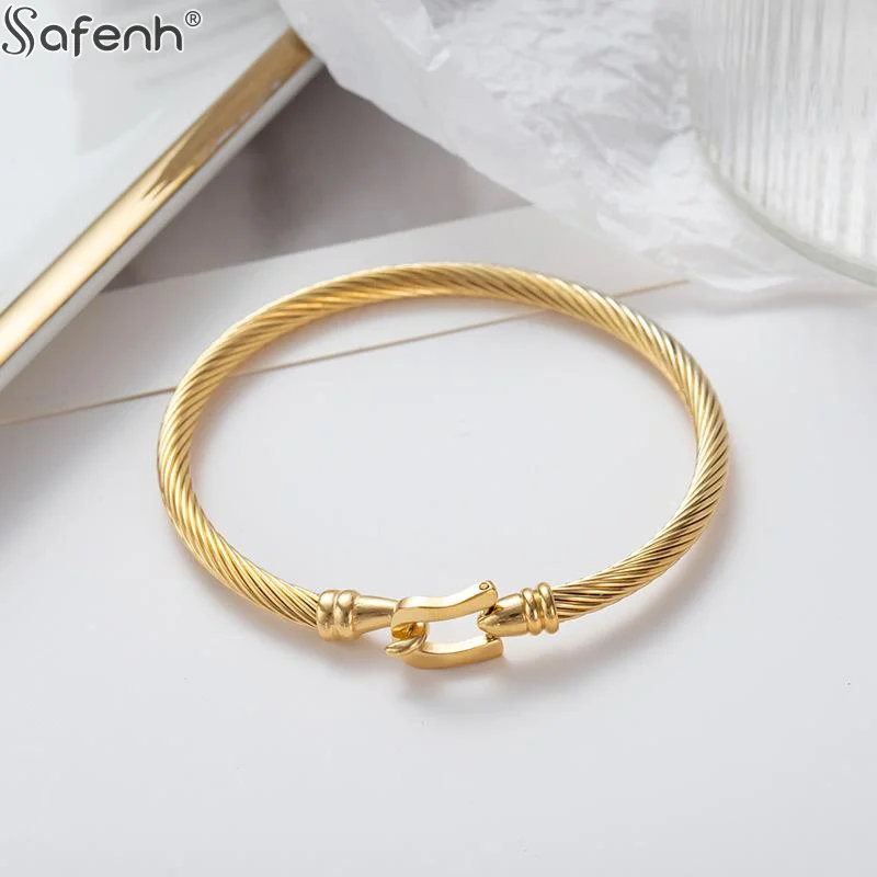 الذهب اللون الفولاذ المقاوم للصدأ القلب قلادة سحر الإسورة أساور للرجال النساء المجوهرات هدية زوجين سوار الفولاذ المقاوم للصدأ