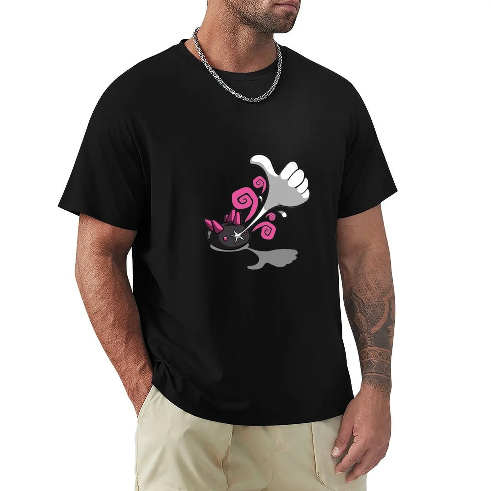 

Pyukumuku Thumb s Up T-Shirt summer shirt vintage plus sizes tees mens tall t shirts