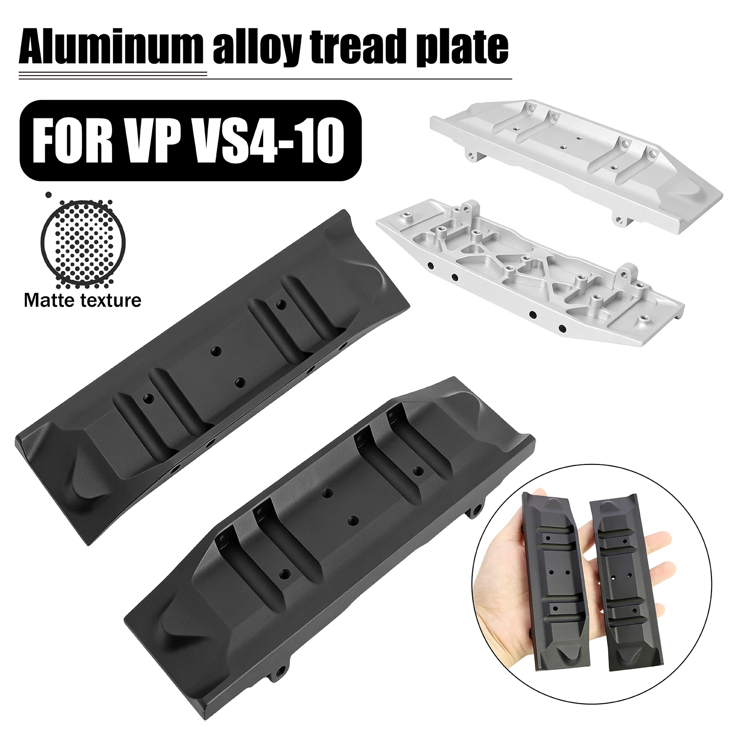 CNC Aluminum Side Pedal Side Plate Left & Right Foot Pedal for 1/10 RC Crawler Vanquish VS4-10 Phoenix F10 Upgrade Parts