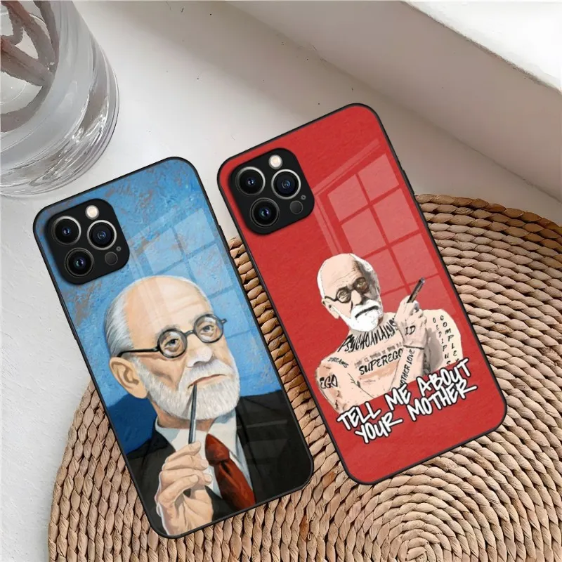 Sigmund Psychoanalysis Freud Phone Case For Iphone 15 14 Pro Max 12 11 13 Mini X 8 Xr Xs 7 Puls 6 Glass