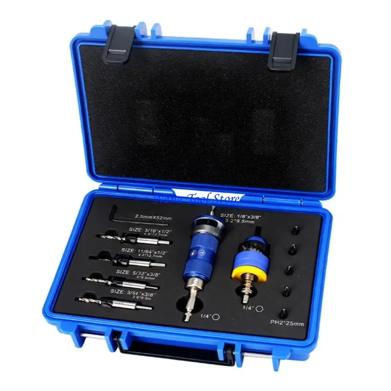 

31GJ Counterbore Drill Bit For Hole Adjustable Depth Stop 3.2-4.8mm Tapered Bit