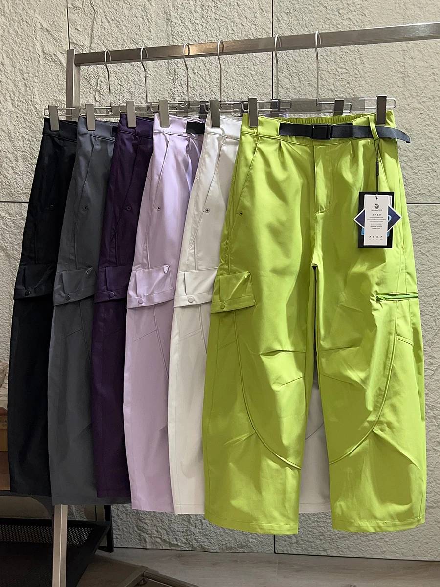 Outdoor Mountain Series Attention-Grabbing Hiking Casual Pants Men's Women's Windproof Water-Resistant Workwear Straight Leg