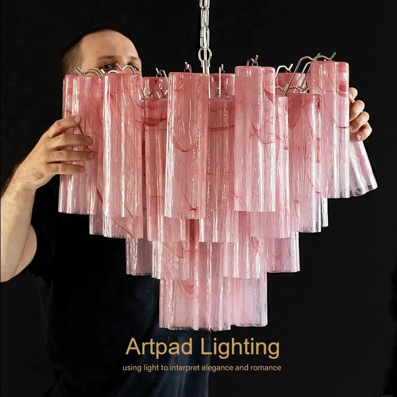 Italien Murano Glas Kronleuchter Licht für Wohnzimmer Schlafzimmer Hotel Treppe Vintage Villa Lampe Pendelleuchte Home Decor Leuchte