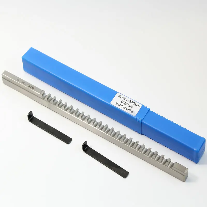 8mm C HSS Keyway Broach Push Type Metric High Speed Steel Keyway Cutting Broaching Tools for CNC Router Metric Size Broaches