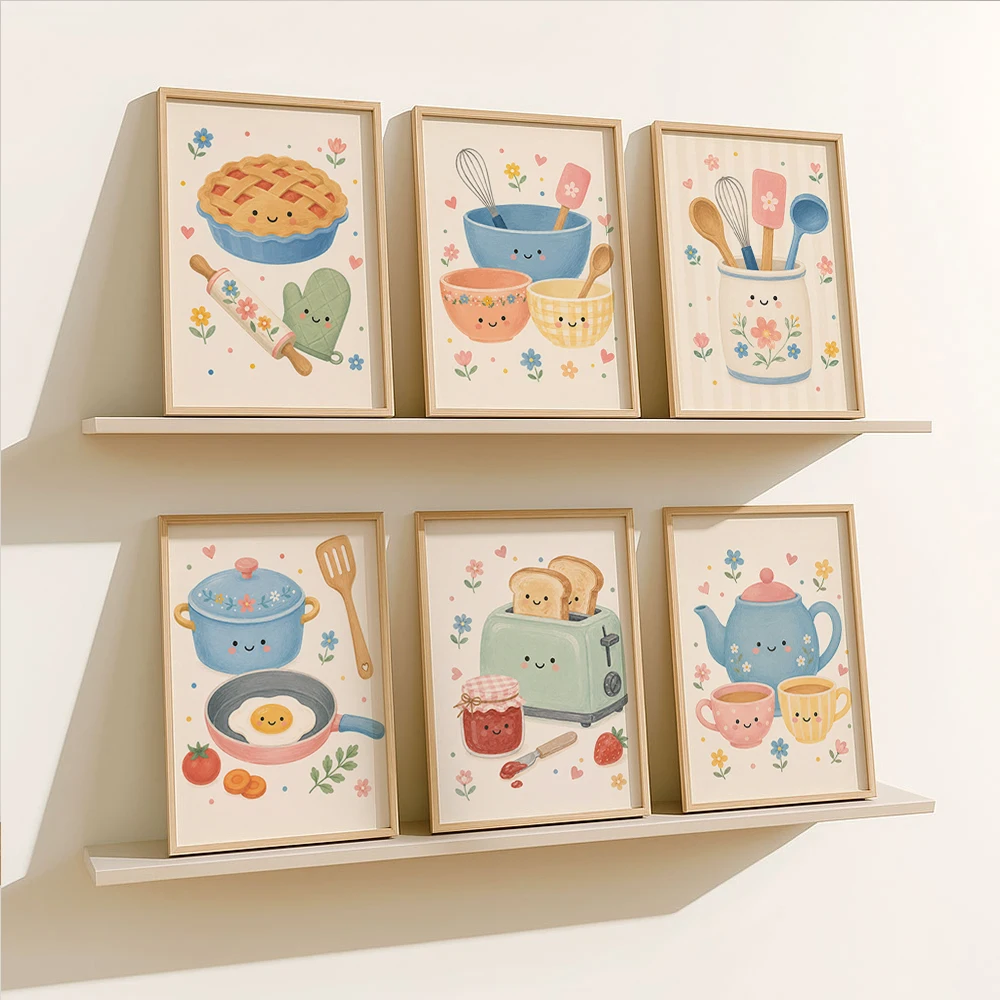6 Láminas Decorativas de Lona  - Kitchen Baking Wall Art reseña y precio