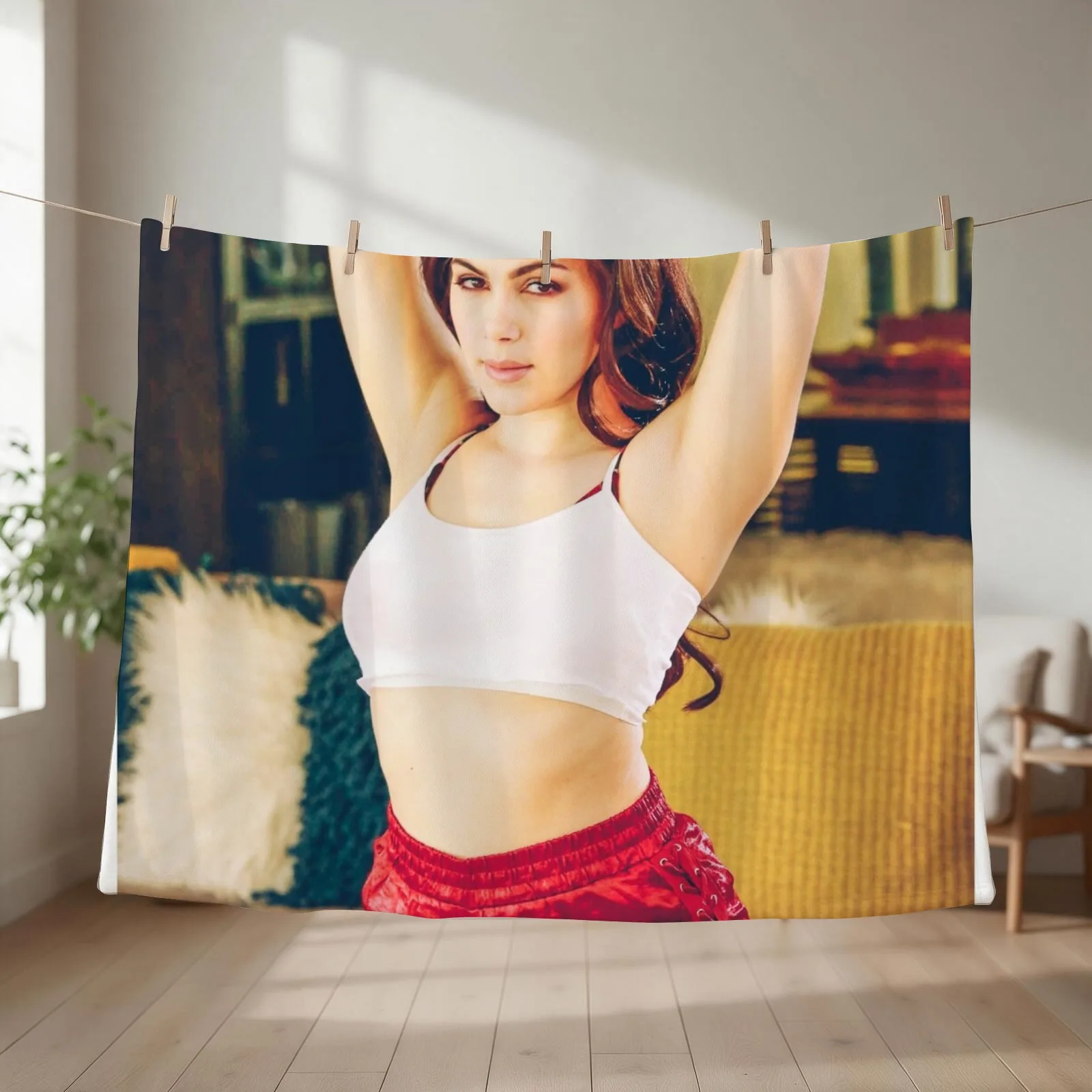 Valentina Nappi Throw Blanket Camping Luxury Designer Plaid Beach Blankets