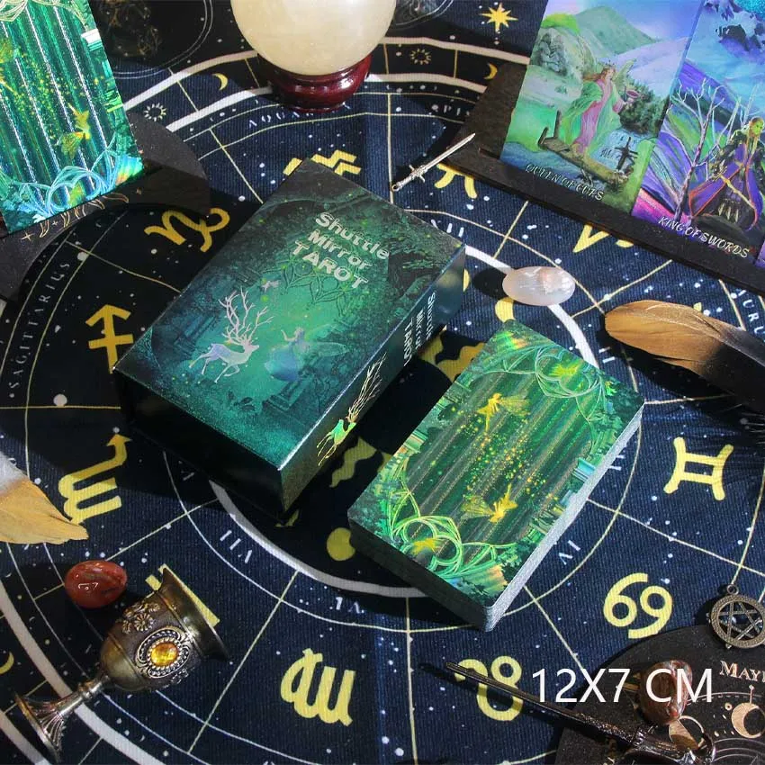 

Shuttle Mirror Tarot Deck Card Games 12x7 cm Paper Manual Waterproof Tarot Cards