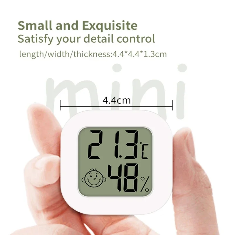 1PC Multifunctional Temperature and Humidity Meter Indoor Household Use Large Screen Smiling Face Electronic Digital Hygrometer