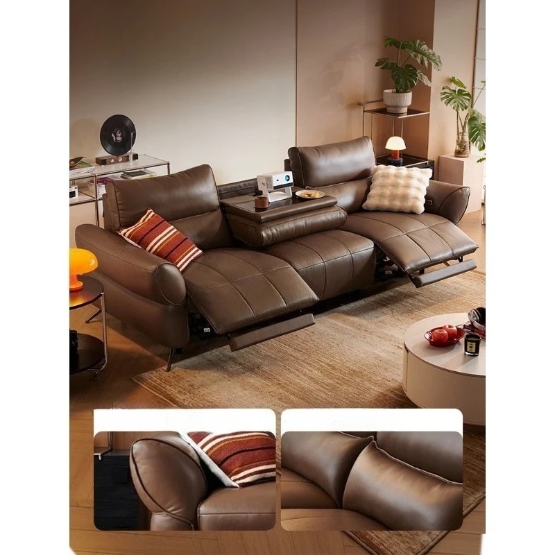Zero gravity electric function leather sofa living room overturned few