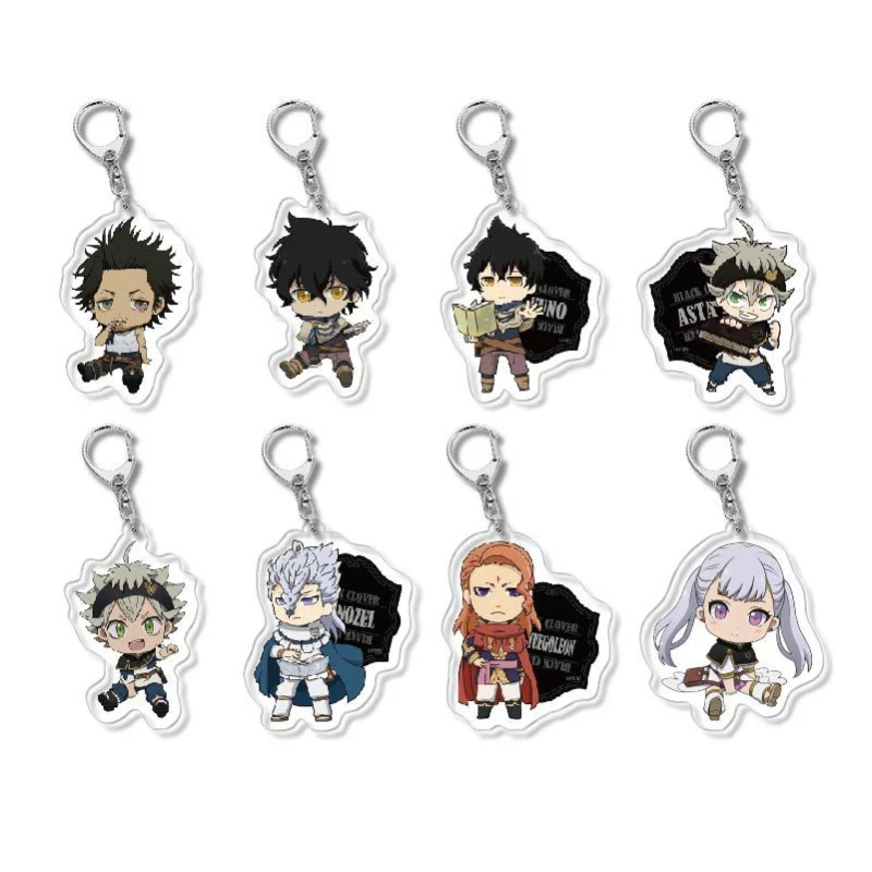 Asta Yuno Mimosa Vermilion Finral Roularcides Popular Anime Two-dimensional Peripheral Acrylic Keychain Cool Backpack Pendant