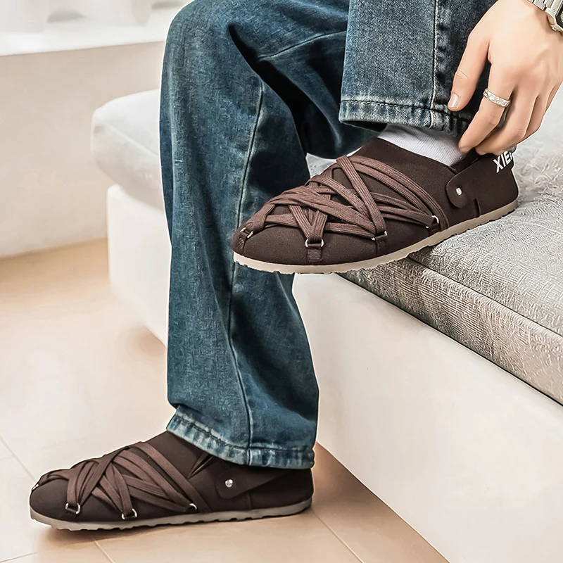 Street Style Designer Loafers For Men Flat Shoes Comfortable Suede Leather Casual Shoes Man Slip-on Shoes Men's Summer Moccasins