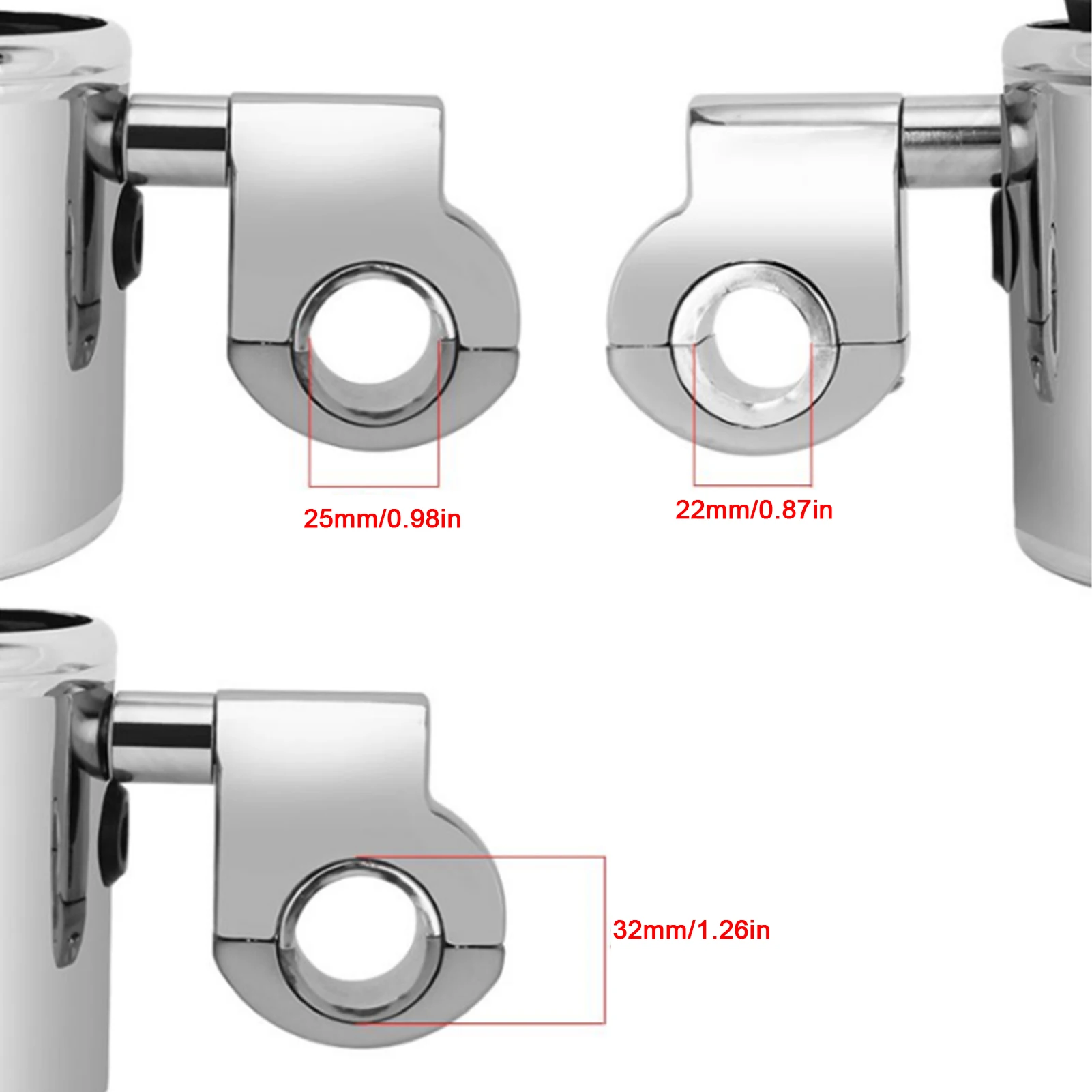 Handlebar Cup Holder Motorcycle Cup Holder Motorcycle Handlebar Cup Holder Chrome Adjustable Universal for ATV 22‑32mm Handle