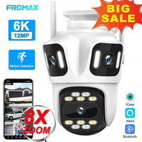 Three Lens WiFi IP Camera Outdoor 6K HD Security Camera Auto Tracking Night Vision Video Surveillance Wirelss CCTV Camera iCsee