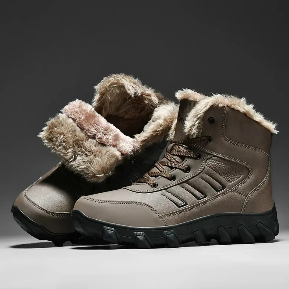 

2025 Fashionable Men Ski Resort Professional Foreign Plush Warm Soft Comfortable Wear-resistant Snow Boots for Walking Movement