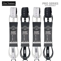 PRO SERIES Surf Leash SUP Board Non-Slip Cuff Lightweight Surfboard Leash Upgrade TPU 316L Stainless Swivel Longboard Surf Rope