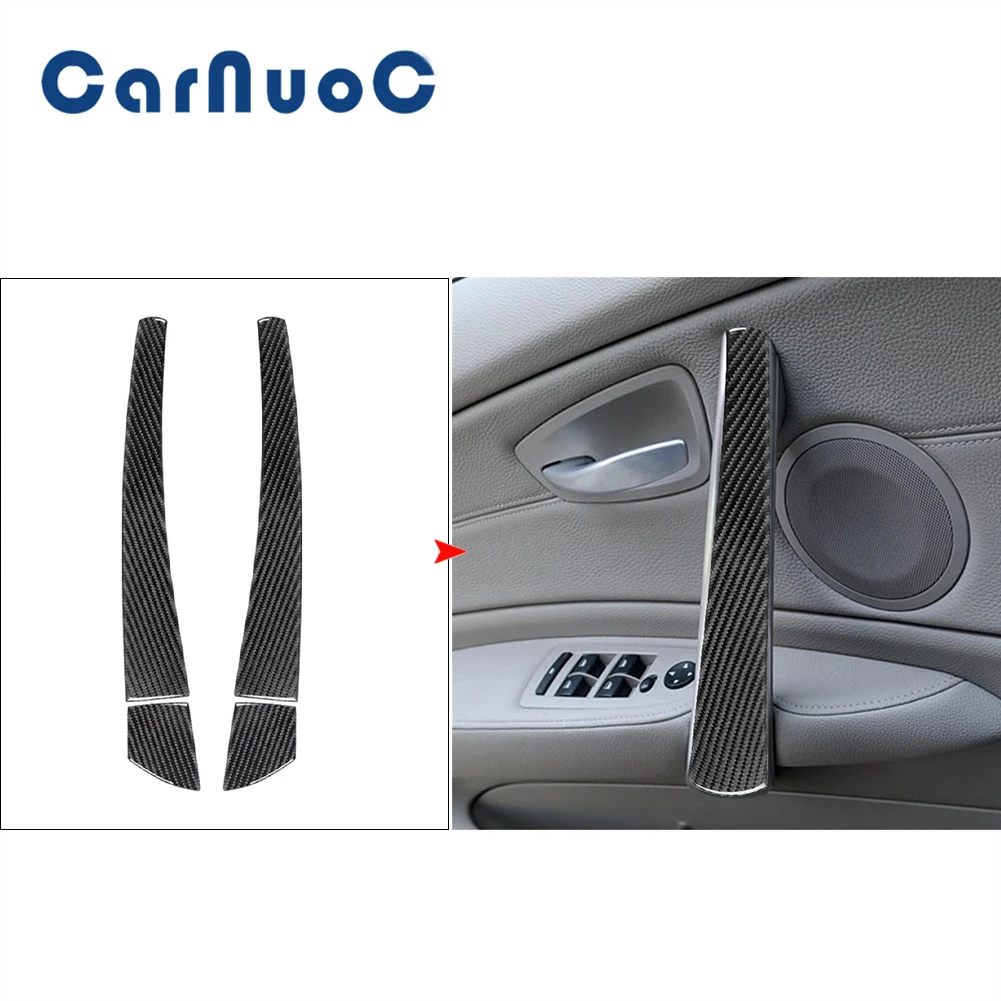 

Carbon Fiber Stickers Car Door Pull Decoration Trim For BMW 1 Series Cope Convertible E82 E88 2008-2013 Interior Accessories