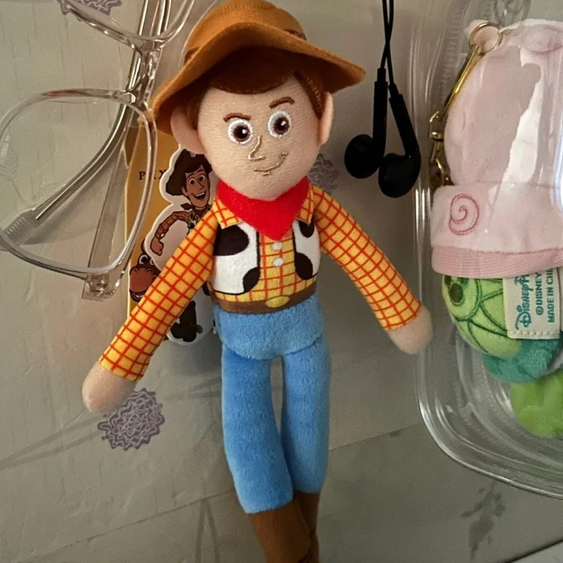 Porte-clés rempli de peluche Disney Woody pour fille, sac à dos avec fermeture éclair, corde suspendue, décoration pour Couple et garçon, pantalon, jouet de décoration, cadeau d'anniversaire