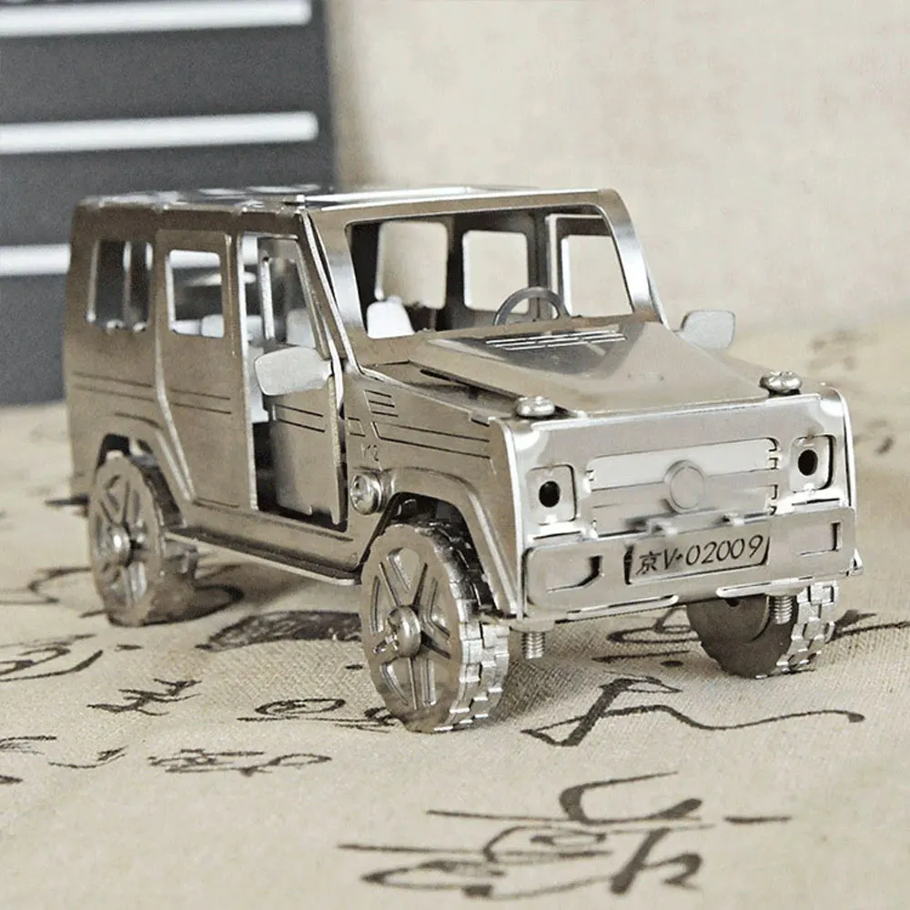 

Stainless steel cut metal car model, room decoration, Alloy off-road, exquisite gift desk accessories living room decoration