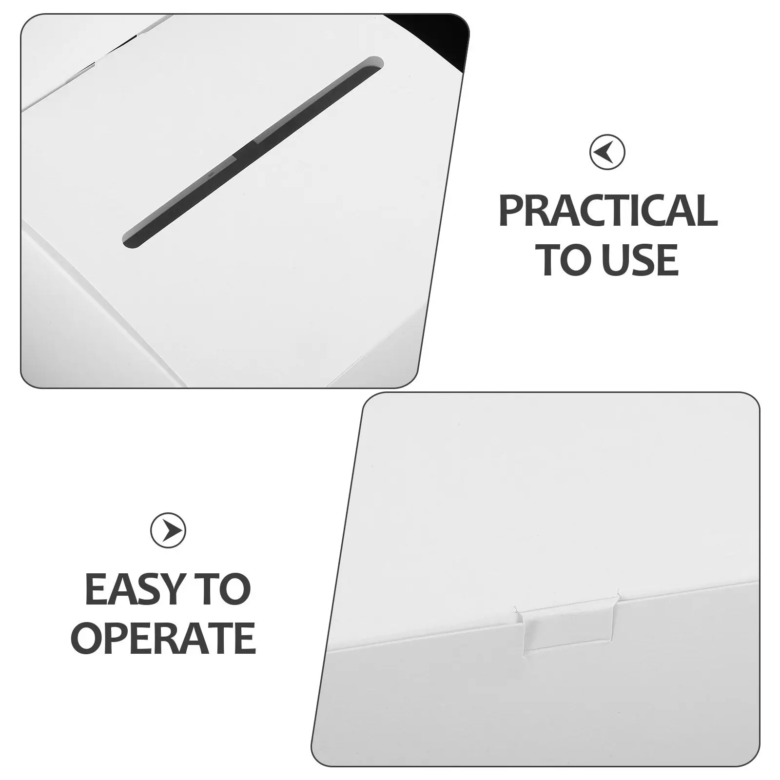 4Pcs Paper Voting Box Raffle Ballot Paperboard Square Multi-Purpose Ticket Donation Storage Box Meeting Storage Bin