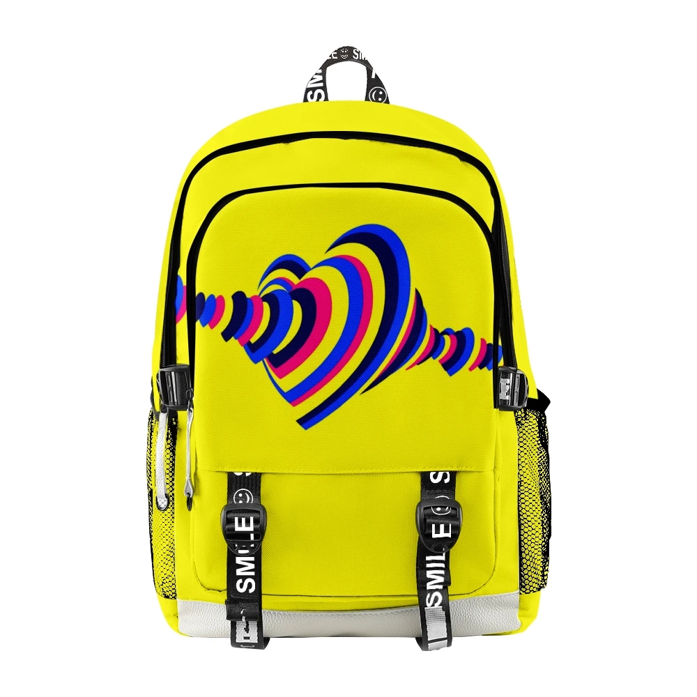 

Eurovision Merch 2023 Eurovision Song Contest Heartbeat Bag Zipper Backpack School Bag Unique Daypack Traval Bag Oxford Cloth