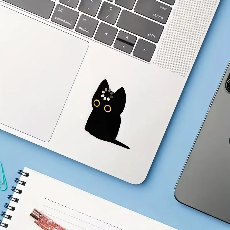 1Pc Void Loading Black Cat Meme Sticker Waterproof Vinyl Decal Cute Funny Decor for Laptop Car Suitcase Skateboard
