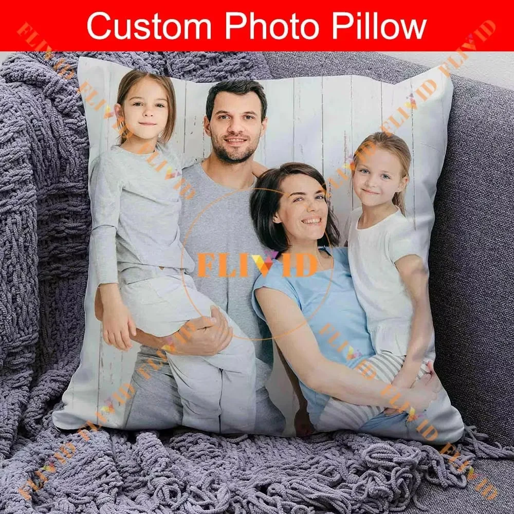 Custom Pillow Case Cushion Personalized Cozy Pillowcase Printed Your Design Picture Text Home Decorative Pillows Household Gifts
