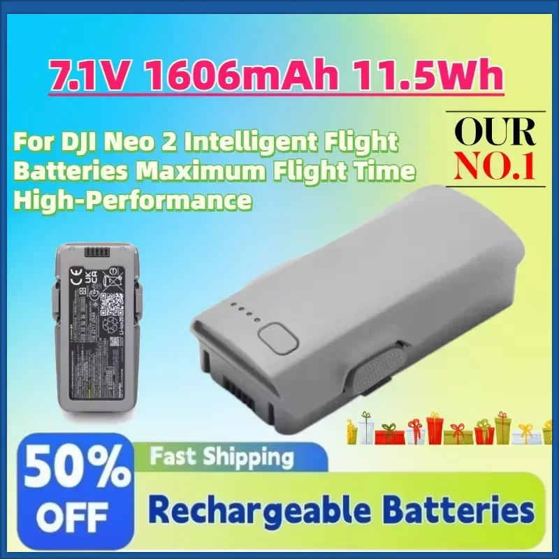 

New 7.1V 1606mAh 11.5Wh Li-Ion Drone Battery for DJI Neo 2 Intelligent Flight Batteries Maximum Flight Time High-Performance