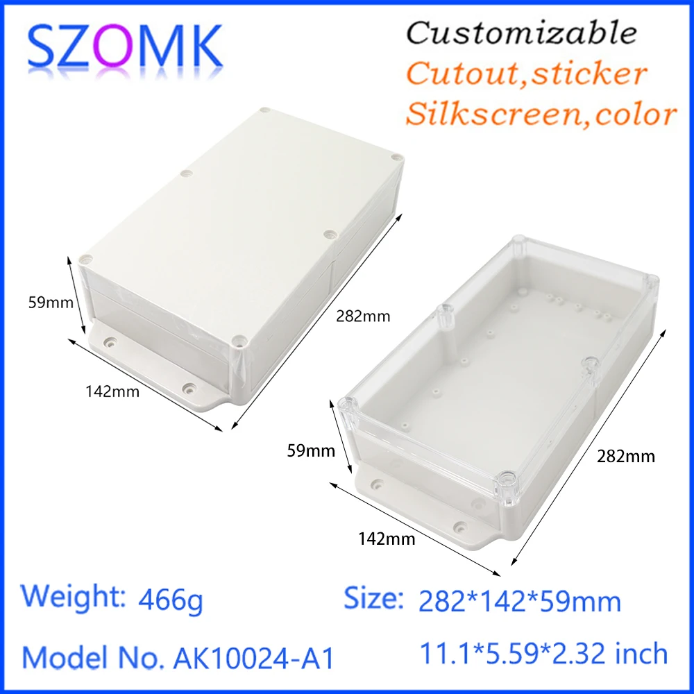 ABS plastic pulse control instrument sealed box IP68 waterproof box instrument SZOMK AK10024