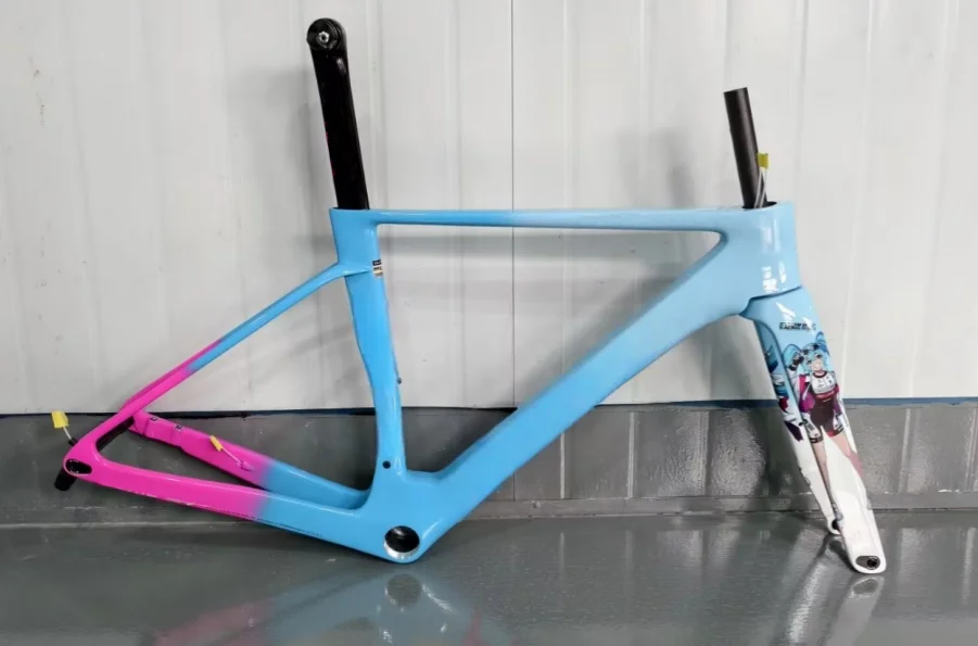 

OSTRO VAM Carbon Bike FrameSet Sale Road Bicycle Frameset Disc Brake Compatible T47 Bottom Bracket with Handlebar