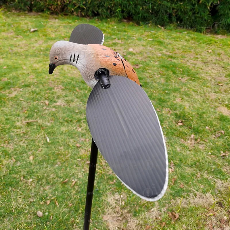 Outdoor Remote Control Electric Simulation Pigeon, PE Plastic Decoy Bird, Electric Dove Turtledove for Courtyard Decoration