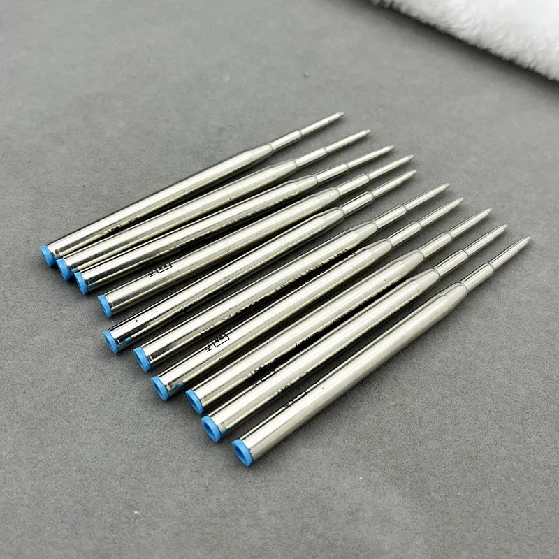 قلم حبر جاف معدني أزرق/أسود من يامالانج، نقطة كتابة متوسطة، عبوات حبر قياسية ناعمة، لوازم مكتبية