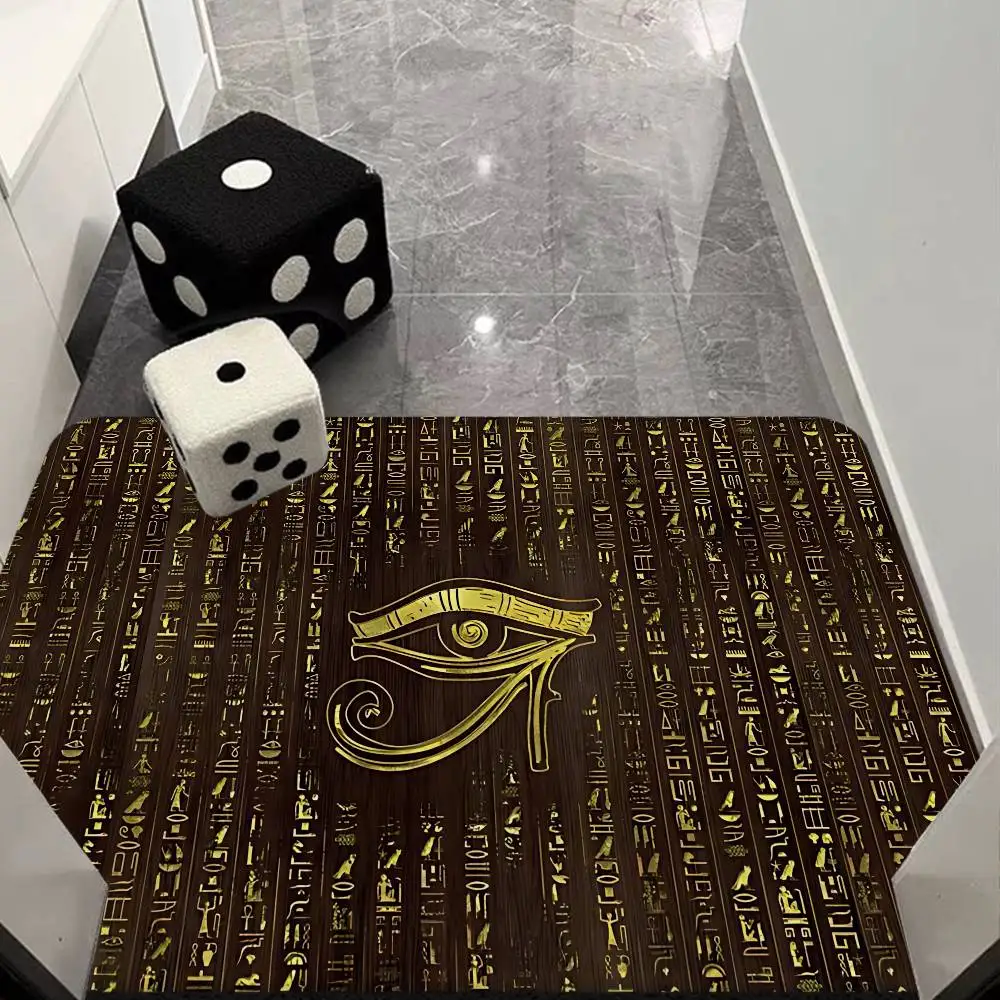 Ancient Egypt hieroglyph Door Mat Washable Non-Slip Living Room Sofa Chairs Area Mat Kitchen Doormat Area Rug