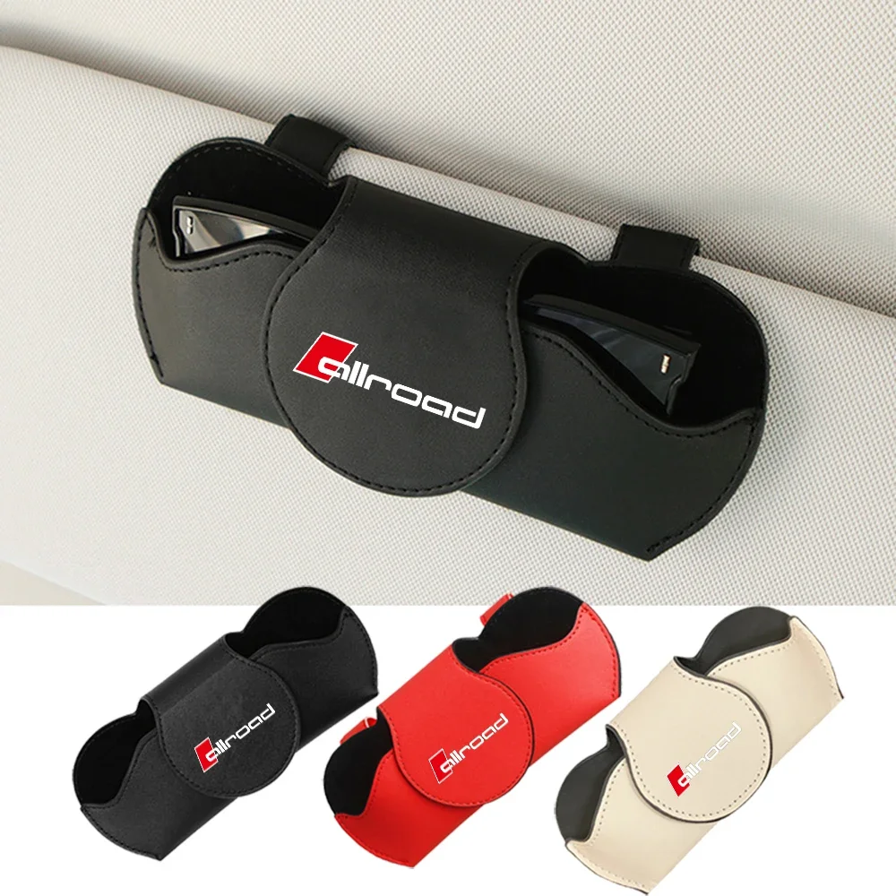 

Car Glasses Case Auto Sun Visor Glasses Sunglasses Clip Card Ticket Holder for Audi Allroad RS A4 A5 A7 A8 Q3 Q5 Q8 A3 X1 X3 5 7