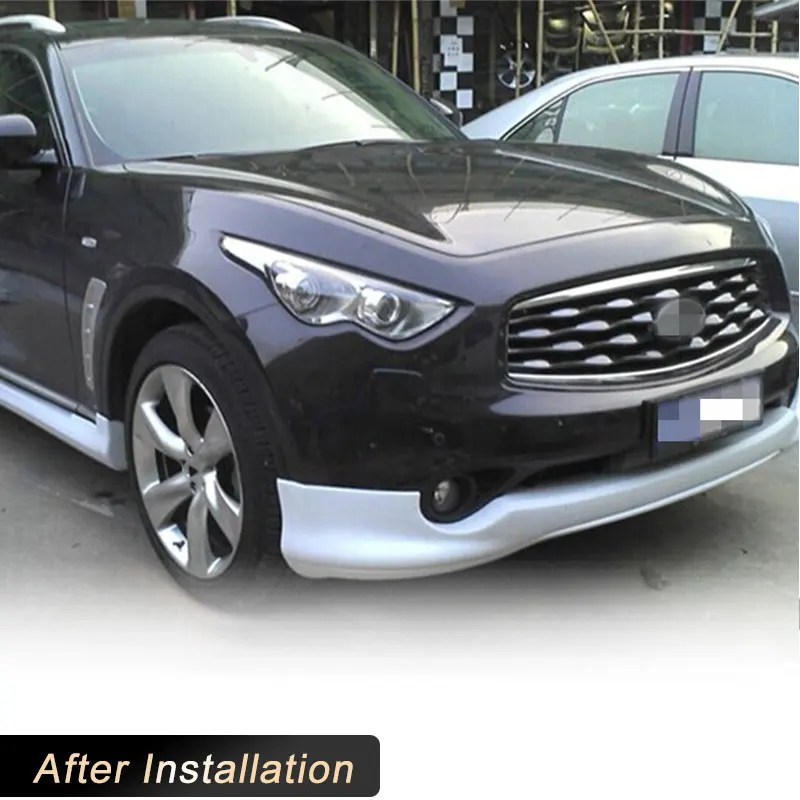 Car Body Kits For Infiniti FX35 2009-2012 Auto Racing Front Bumper Lip Rear Splitters Side Skirts Door Apron Lip PP Black Primer
