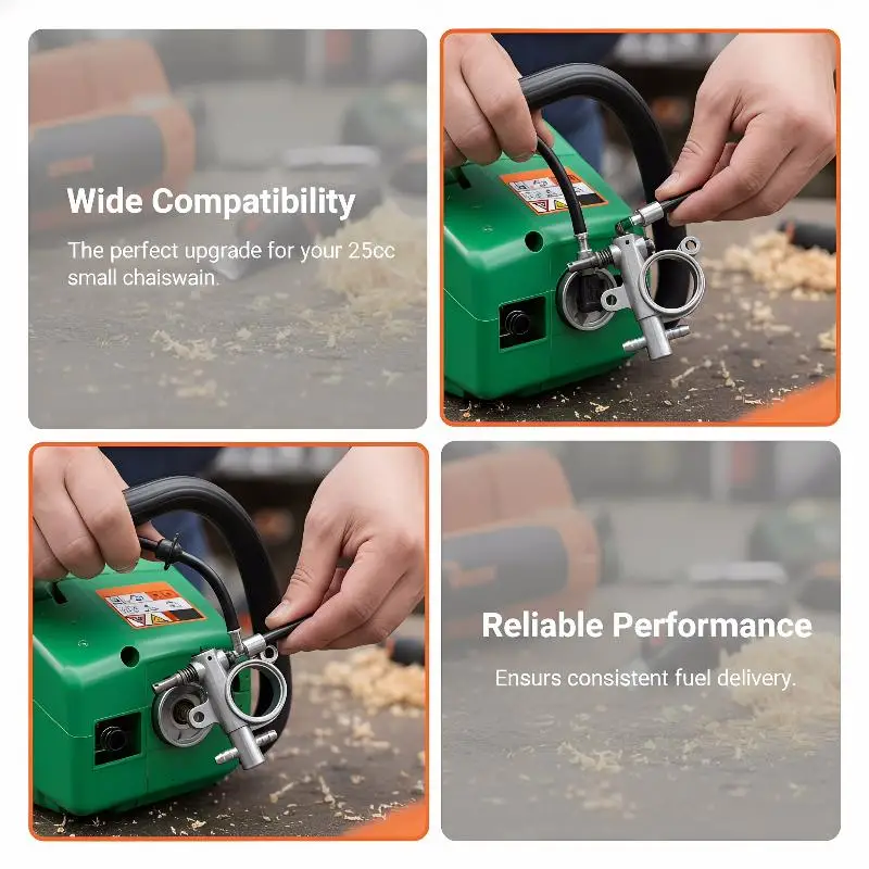 25CC 2500 Chainsaw Oil Pump Line Hose Kit Integrated Endless Screw Precision Fit for Rapid Chainsaw Repair Home Improvement Use