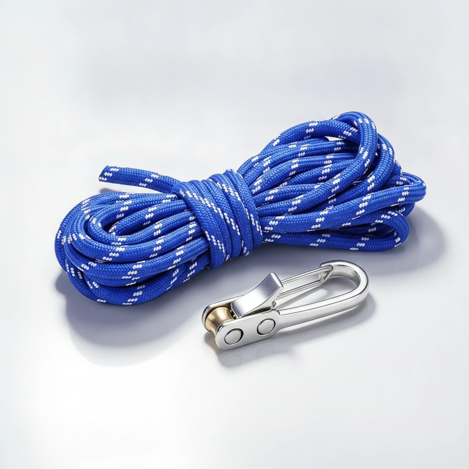 Rope Tie down with Self-Locking Connector Compact Braided Rope Fastener with Metal Connector Securing Strap Heavy-Duty