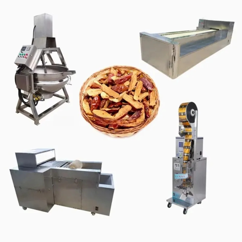 Automatic Red Date Crisp Production Line Jujube Stir Frying Pitting Drying Packing Machine Customized