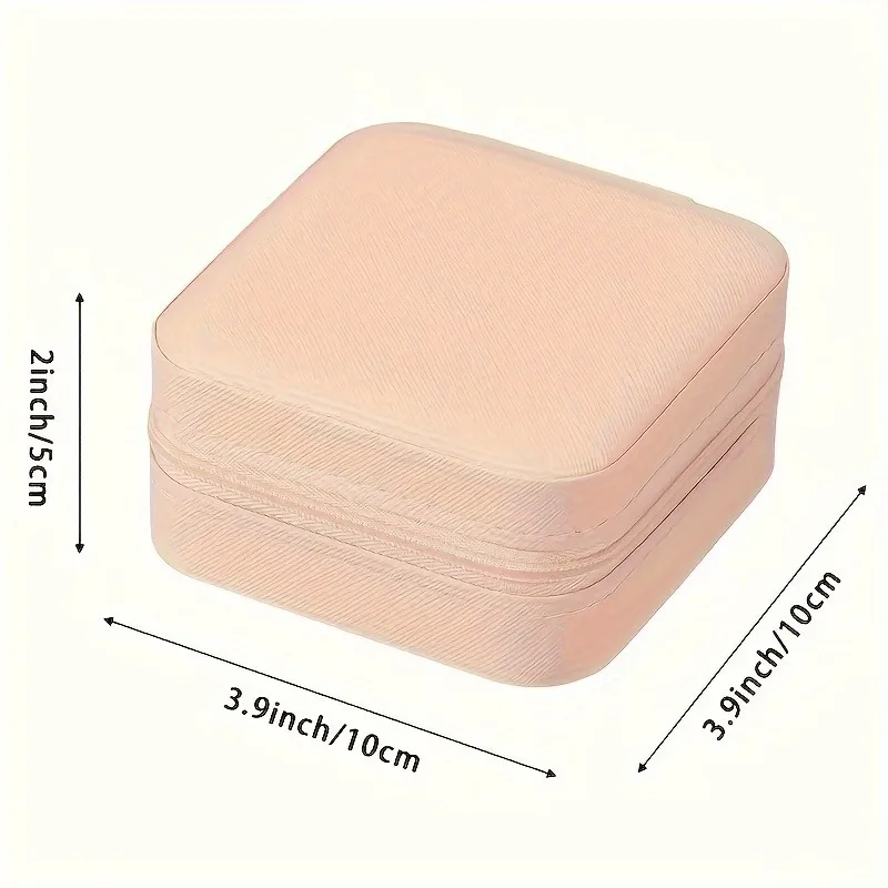 Comodo da trasportare, portagioie quadrato discreto e connotativo realizzato in materiale PU