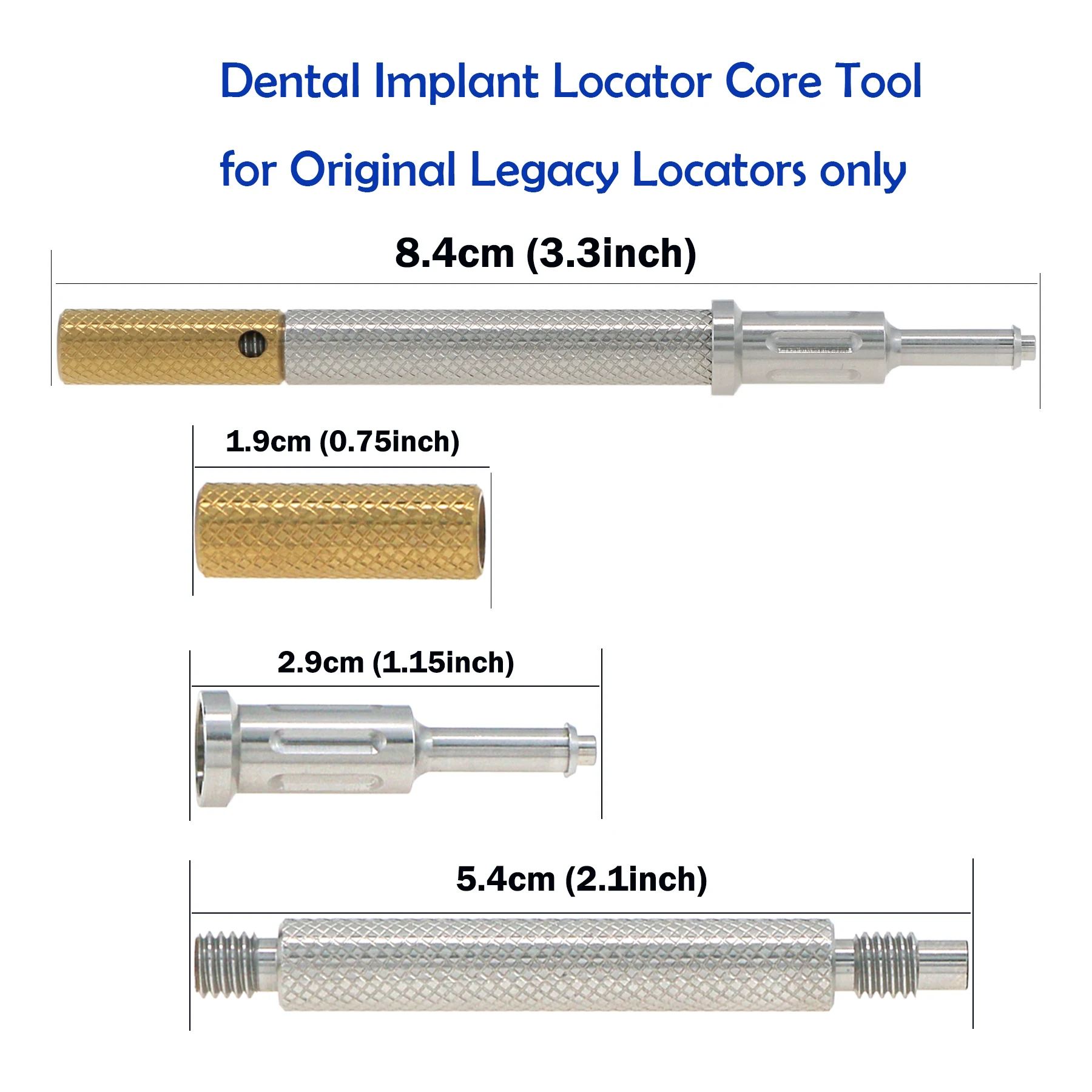 Lokalizator implantów dentystycznych Narzędzie rdzeńowe 3 w 1. Narzędzie z metalowym uchwytem. Wkładki do wkładek. Pasują do różnych typów kluczy dynamometrycznych