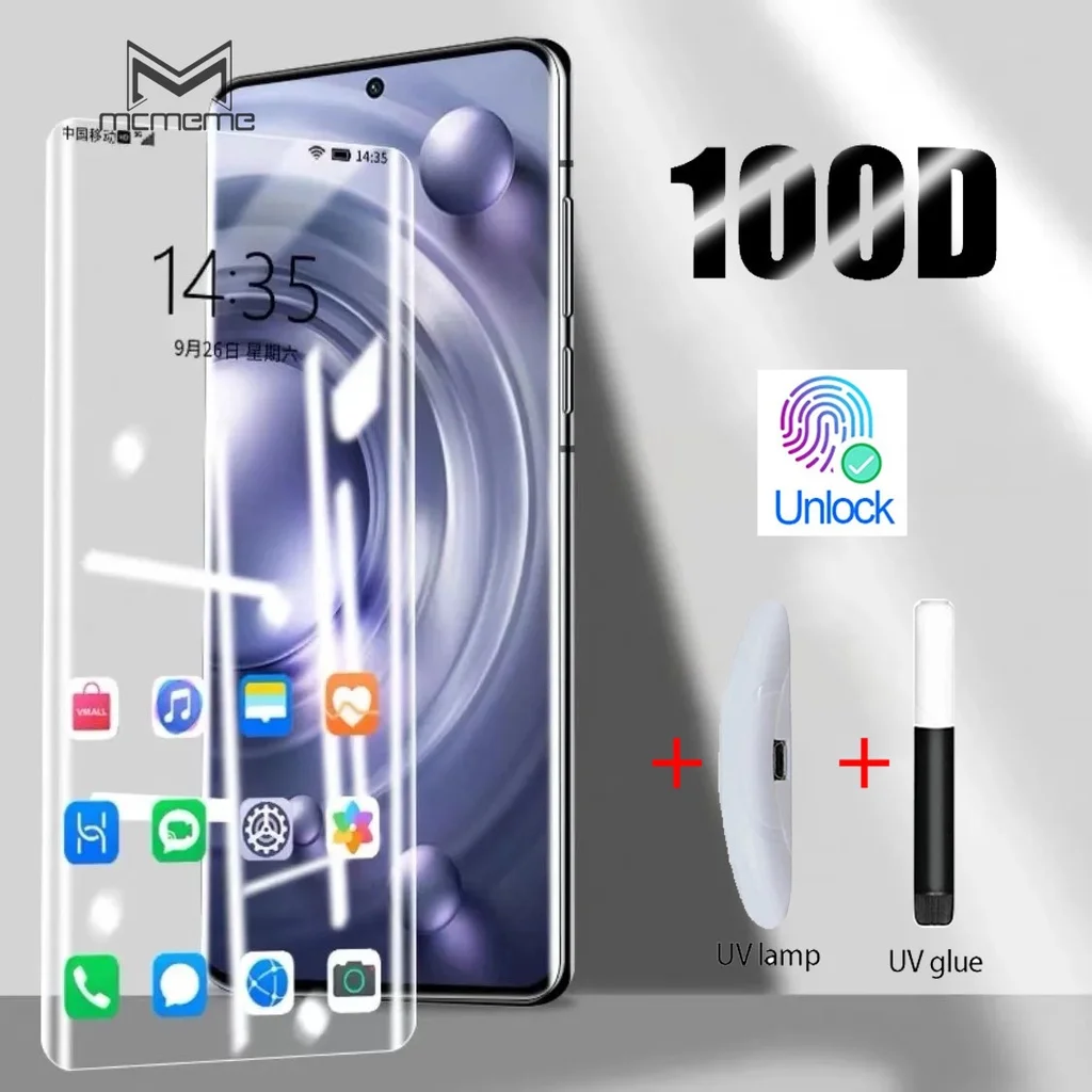 UV Glue Full Cover Tempered Glass VIVO V40 Pro V30e V30 V29 V27 V25 Pro