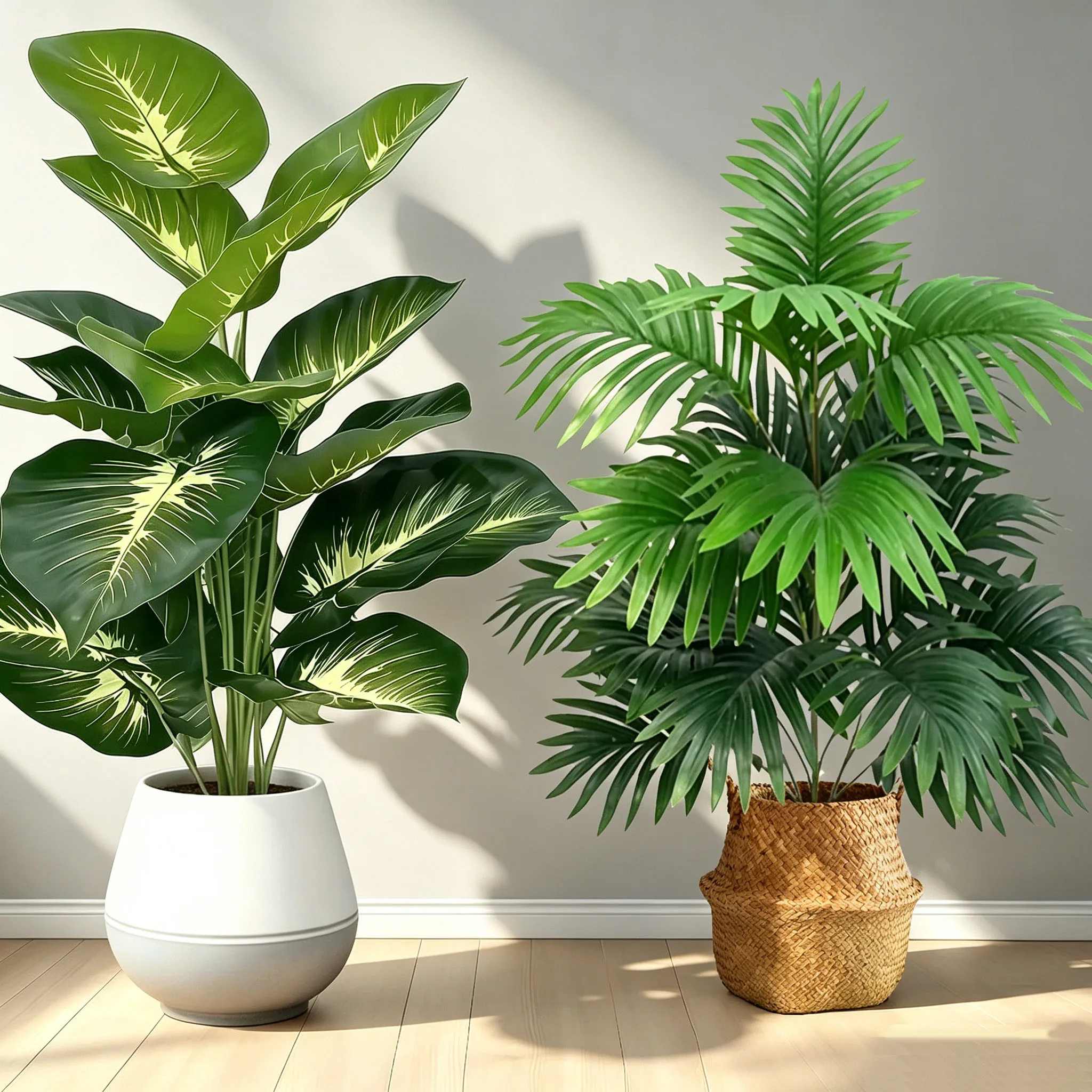 

2pcs Artificial plants,fake palm trees,plastic turtle leaves,green plants used for home garden,room,office decoration H1620