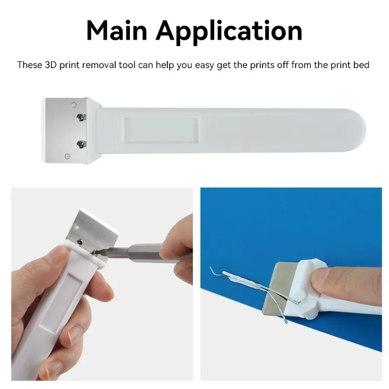 

Предварительно собранный скребок с лезвием из стали SK5 для Bambu Lab A1 Mini P1 X1 Series, прочный шпатель для термостола, профессиональный инструмент для 3D-принтеров