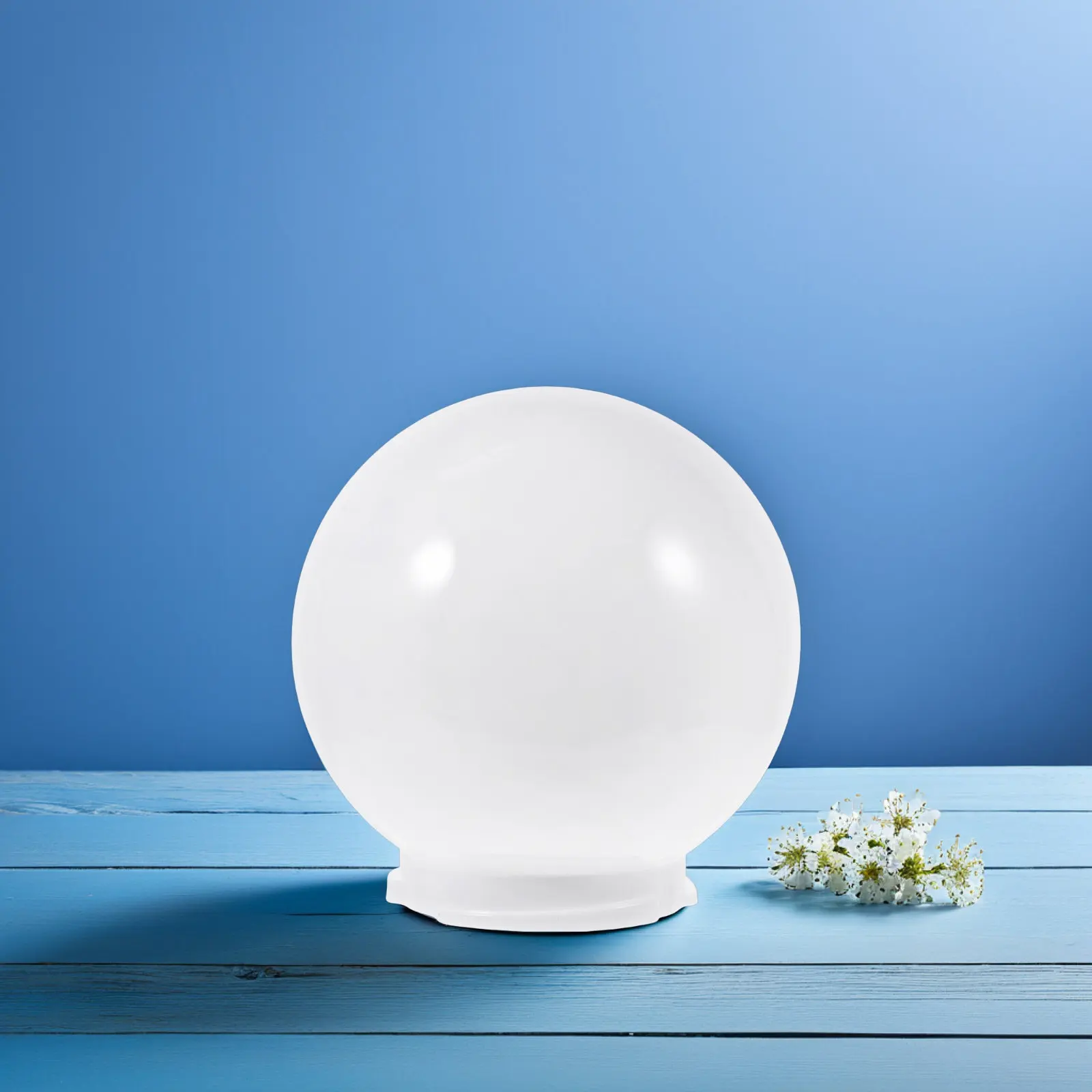 Classic Style Globe Lampshade for Outdoor Lighting Replacement Acrylic Porch Light Cover Wall Lamp Shade Garden Patio Post Mount
