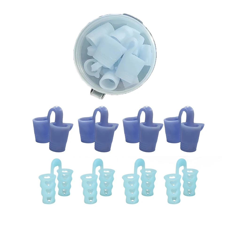 New Blue Silicone 4/8PCS/set Snoring Solution Anti Snoring Devices Snore Nose Vents Nasal Dilators For Better Sleep Sleeping Aid